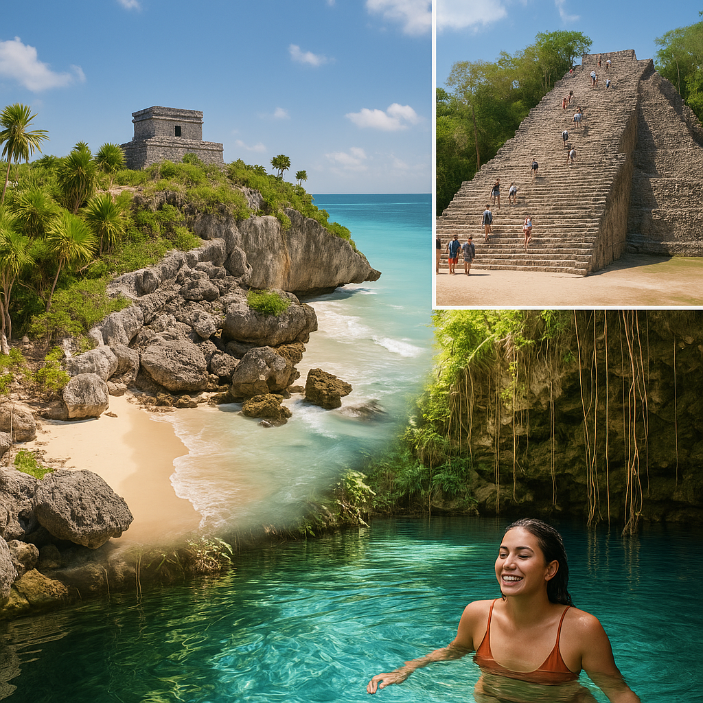 Tulum Coba cenote tour with ruins and a clear cenote in the Mexican Caribbean