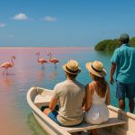 Las Coloradas tour pink lakes and Rio Lagartos wetlands in Yucatan Mexico