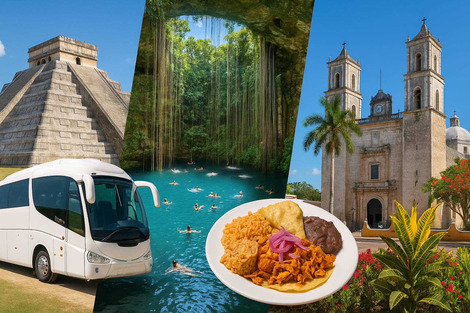 Chichen Itza deluxe tour: Ruins, Ik Kil Cenote, Valladolid and Buffet