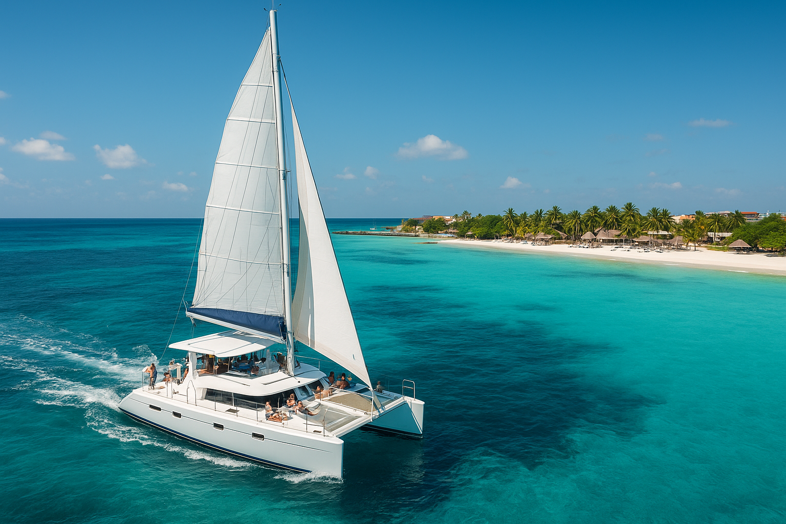Luxury catamaran Cancun: Open Bar, Snorkeling and Isla Mujeres Beach Club Guide