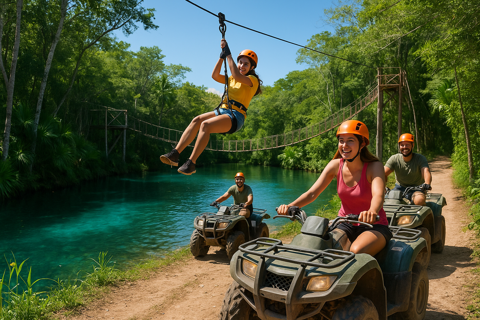 ATV cenote tour Cancun: Ziplines, ATVs and Cenote Guide