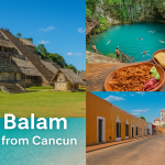 Ek Balam tour from Cancun showing the acropolis and Mayan jungle