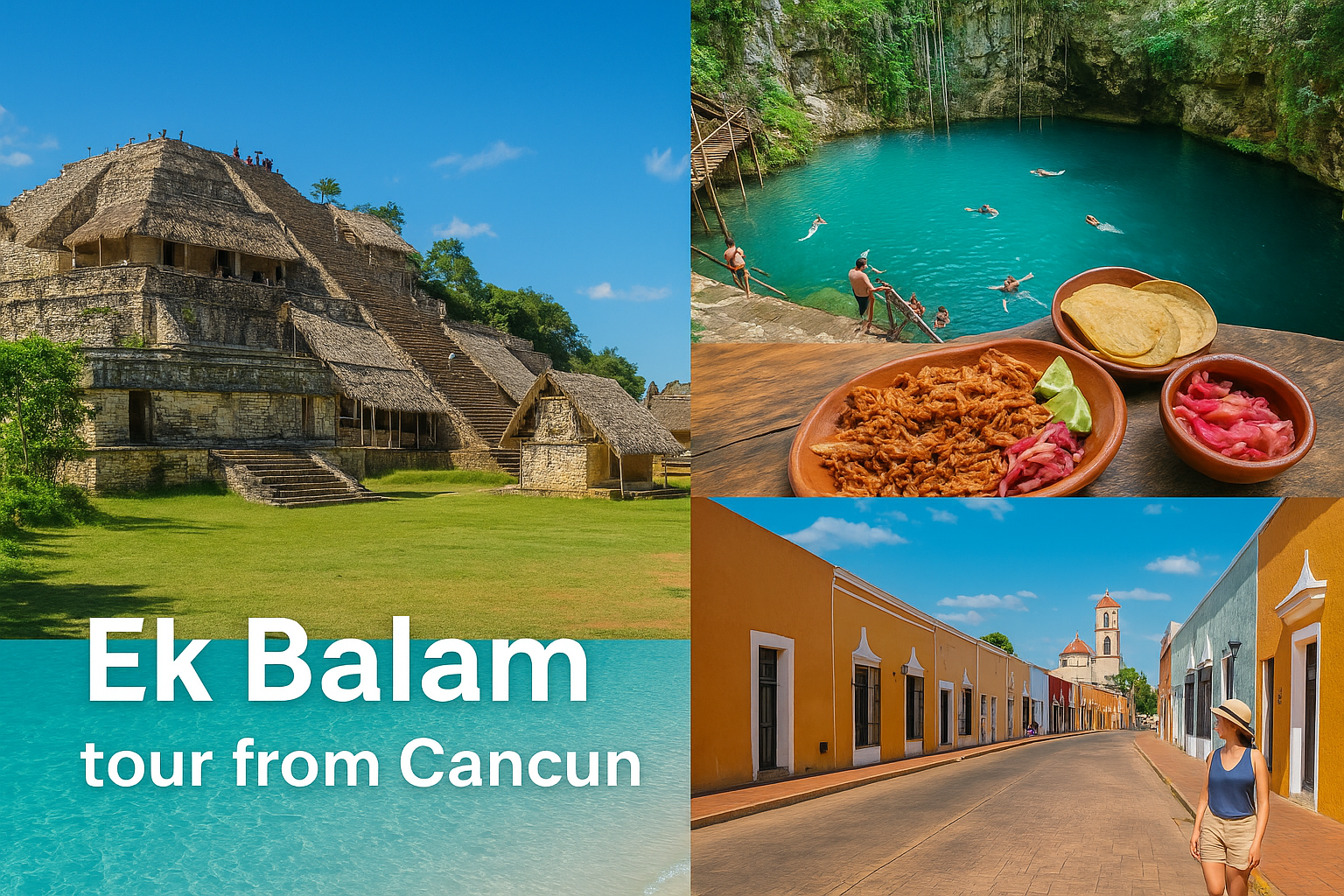 Ek Balam tour from Cancun: Ruins, Cenote & Valladolid