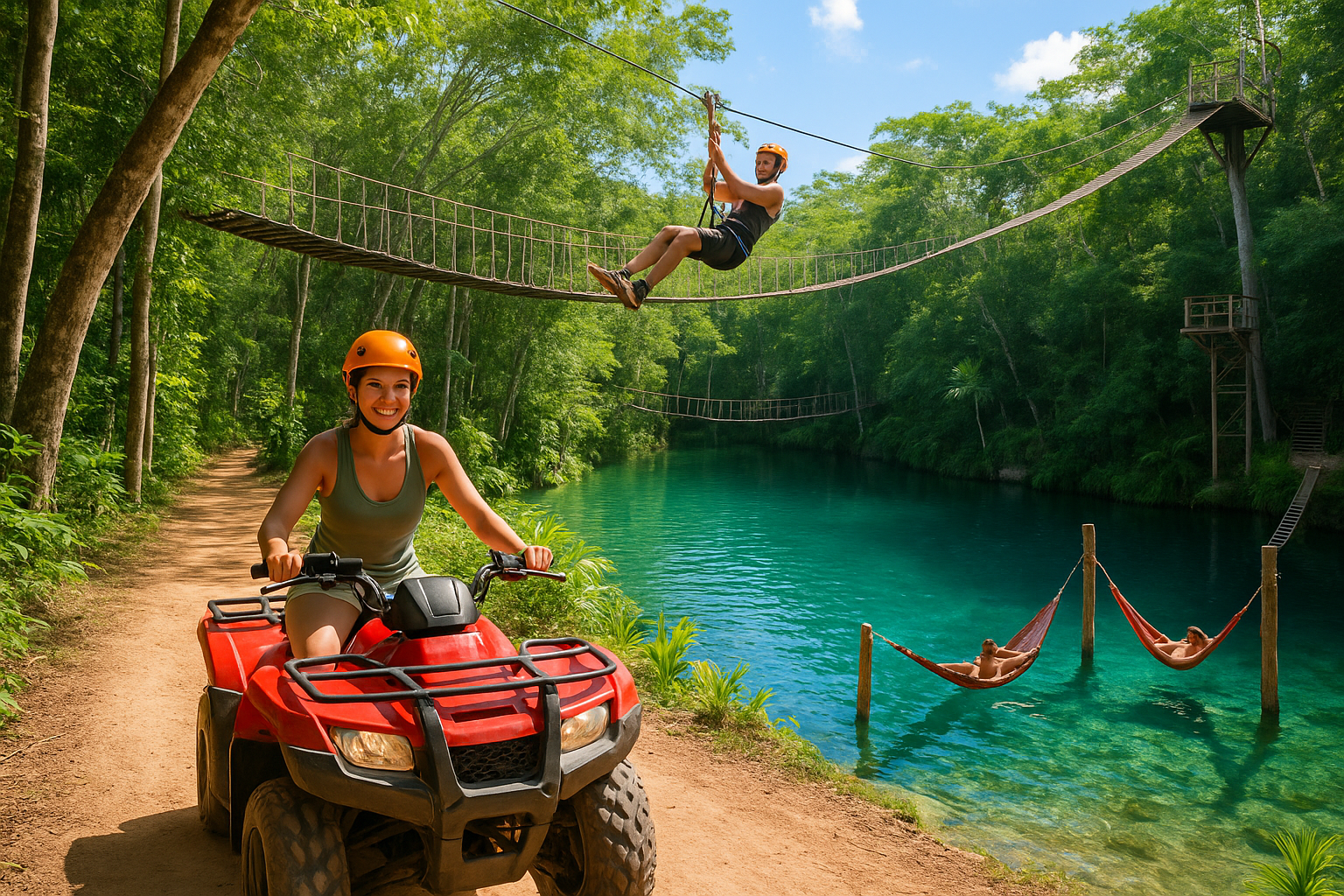 ATV cenote tour Cancun: Ziplines, ATVs and Cenote Mojarras Guide