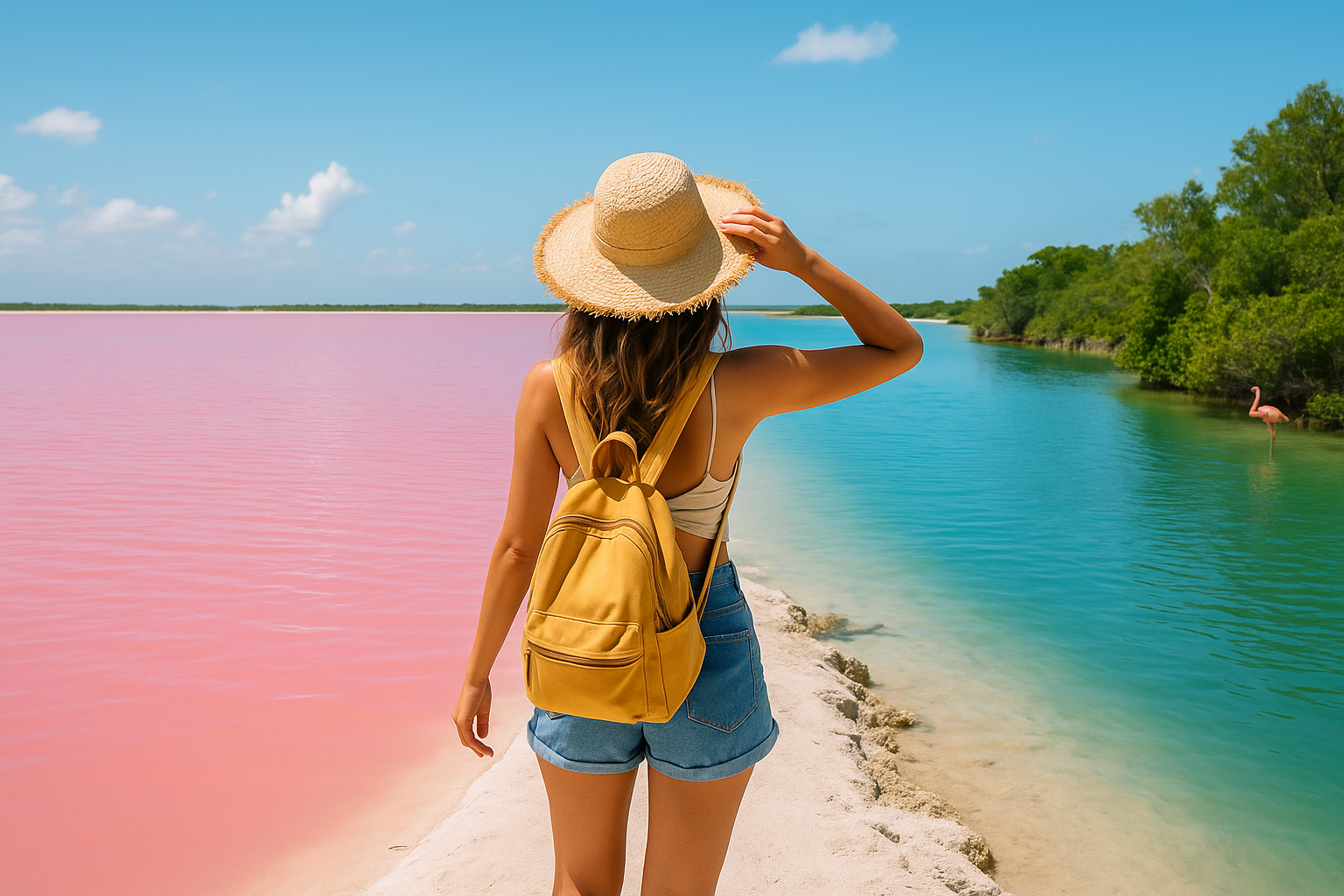 Las Coloradas Tour: Pink Lakes, Rio Lagartos and Flamingo Country
