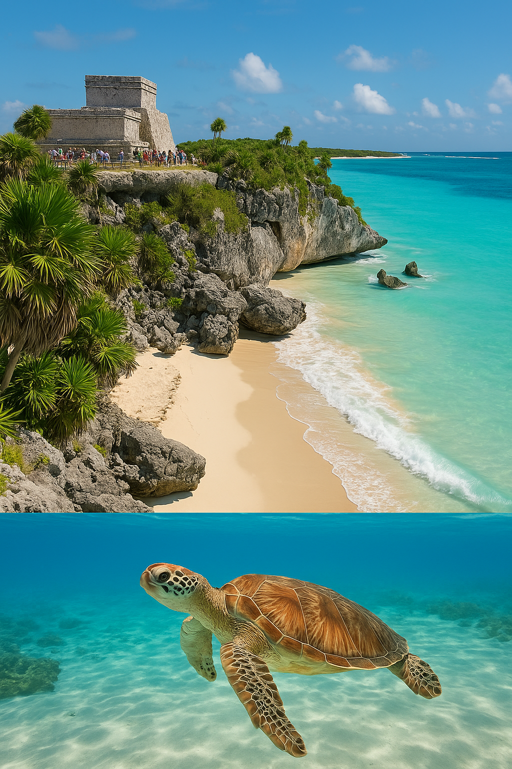 Tulum turtle tour: Tulum Ruins and Akumal Guide