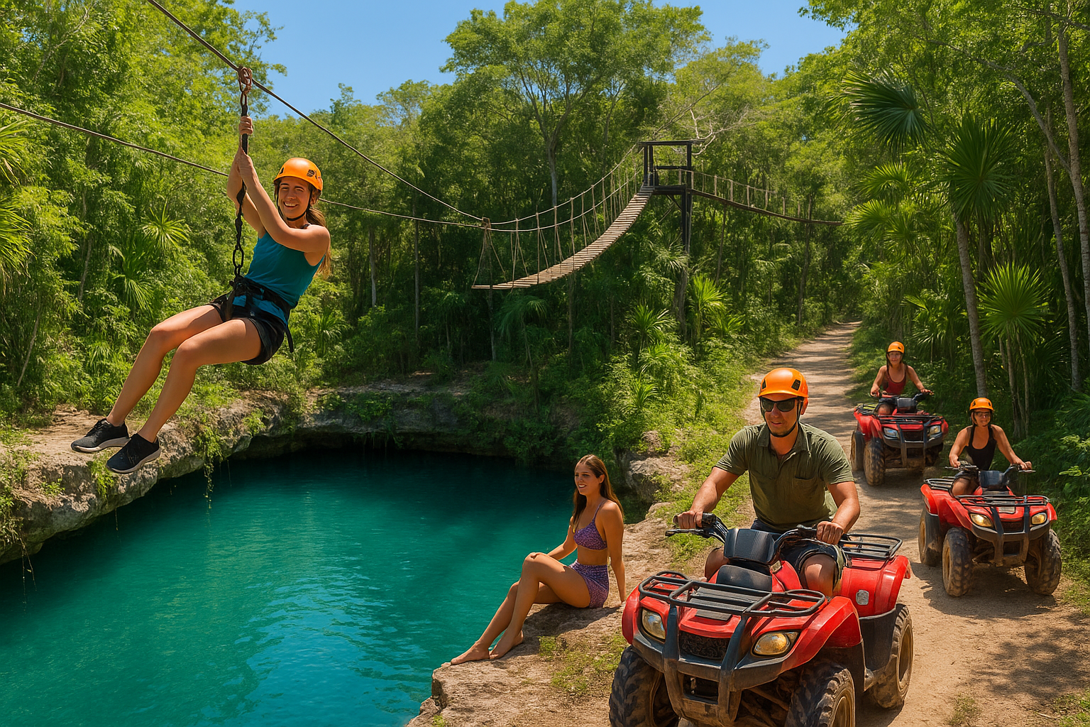 ATV cenote tour Cancun: Ziplines, ATVs and Cenote Mojarras Guide