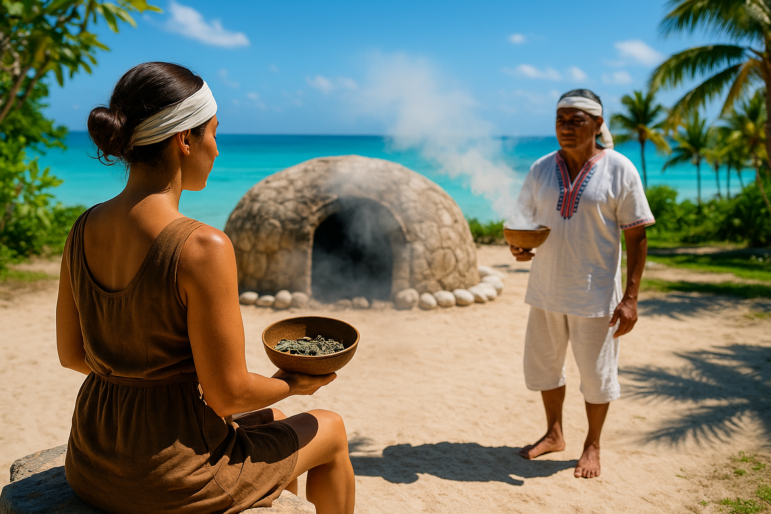 Cancun temazcal ceremony experience in Mexico