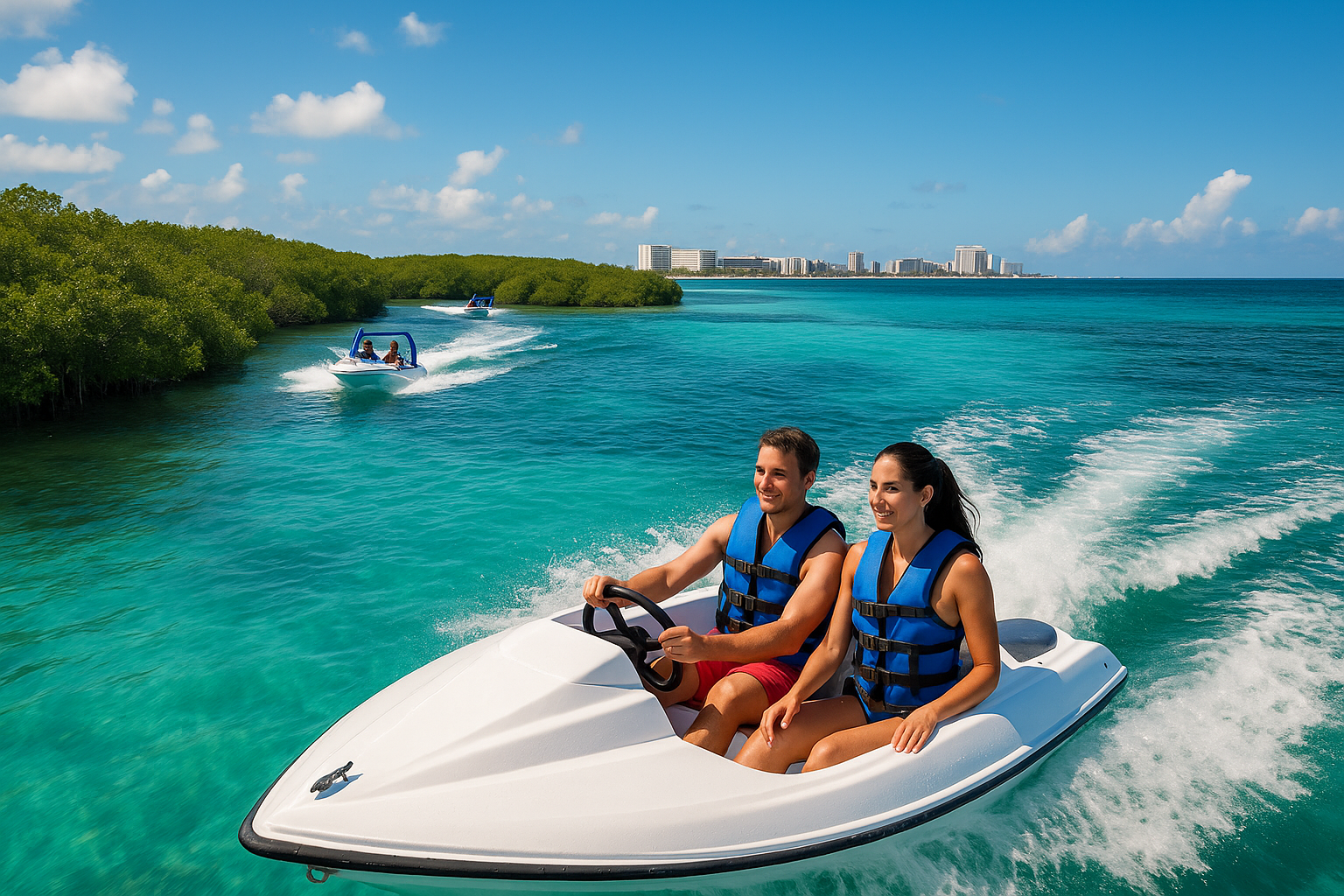 Cancun Jungle speedboat snorkeling tour Guide