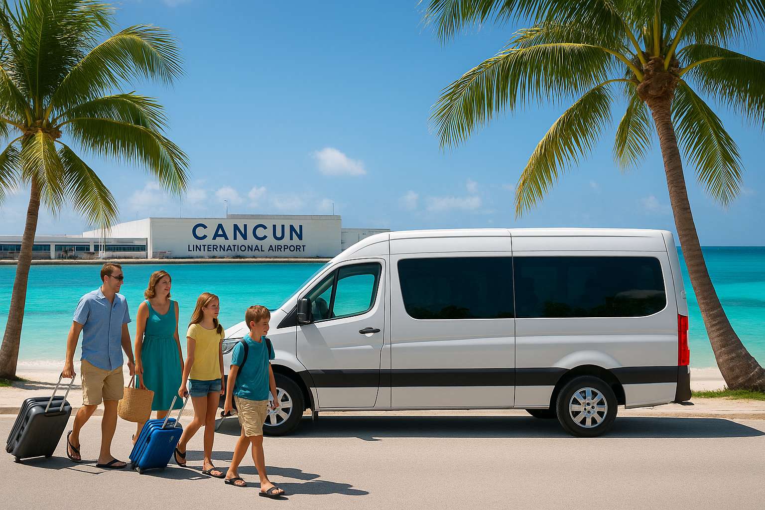 Cancun airport private transfer for Families and Groups