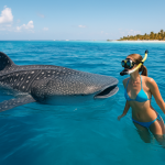 Representative image of a Cancun whale shark snorkeling tour north of Isla Mujeres
